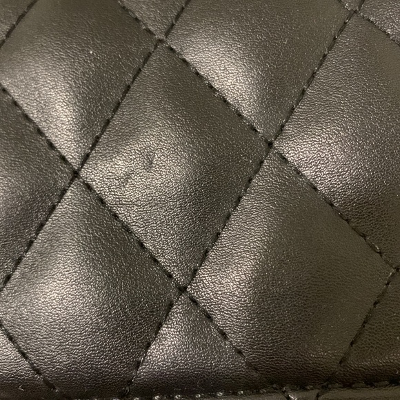 Silvian Heach Black Quilted Gold Chain Strap Handbag Purse - Picture 11 of 11